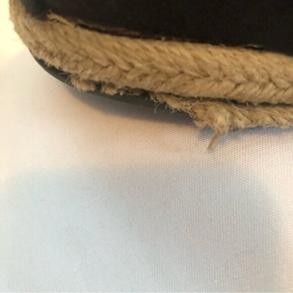 Bobs  Sketchers Espadrille Black Shoes 7 Canvas Women's Slip On - Picture 4 of 9